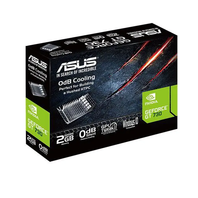 Alt view image 3 of 6 - GeForce GT 730 2GB GDDR5 Low Profile Graphics Card for Silent HTPC Builds (with I/O Port Brackets), 3 Year Warranty