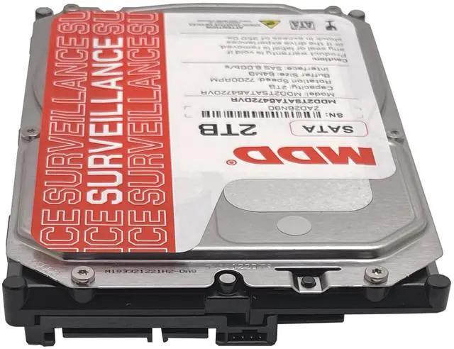 Alt view image 3 of 5 - 7200RPM SATA 6.0Gb/s 3.5inch Internal Surveillence Hard Drive - MDD2TSATA6472DVR
