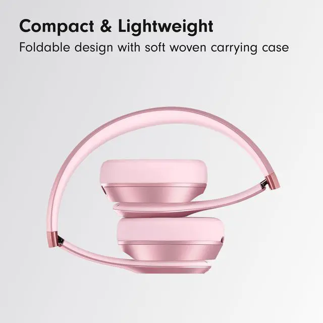 Alt view image 5 of 7 - Solo 4 - Wireless On-Ear Bluetooth Headphones, Up to 50-Hour Battery Life, Ultra-Lightweight Comfort, Powerful and Balanced Sound, Apple & Android Compatible - Amazon Exclusive Metallic Pink