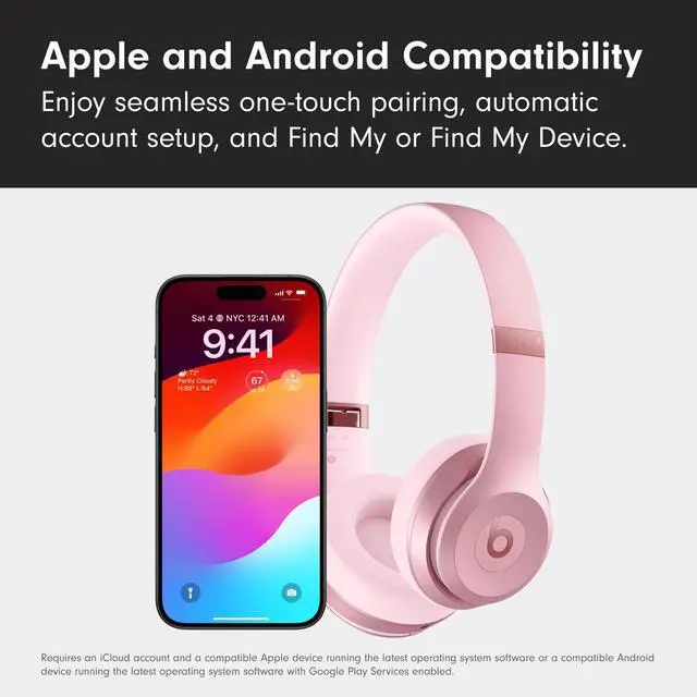 Alt view image 7 of 7 - Solo 4 - Wireless On-Ear Bluetooth Headphones, Up to 50-Hour Battery Life, Ultra-Lightweight Comfort, Powerful and Balanced Sound, Apple & Android Compatible - Amazon Exclusive Metallic Pink
