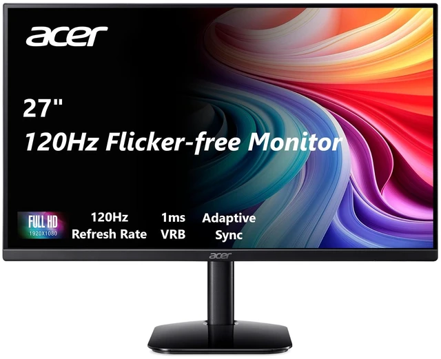 Main image of 27in FHD 1920x1080 IPS 120Hz Gaming Monitor Office KB272 G0bi 1ms, AdaptiveSync, sRGB 99%, HDMI, VGA, VESA Mountable, Bluelight Filter