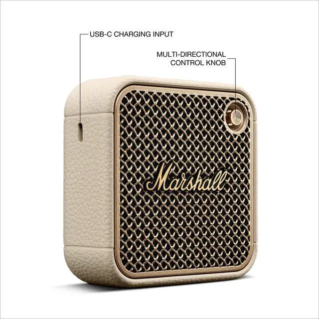 Alt view image 4 of 7 - Willen II Portable Bluetooth Speaker - Rugged Waterproof/Dust-Proof Design | Loud Stereo Sound, Deep Bass | Compact and Wireless for Travel and Outdoors - Cream