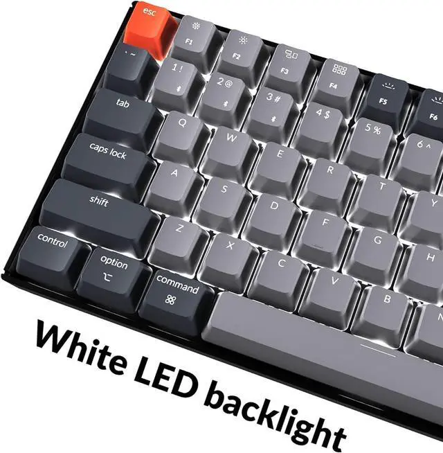 Alt view image 5 of 7 - K4 96% Layout 100 Keys Wireless Bluetooth 5.1/Wired USB Mechanical Gaming Keyboard with Keychron Super Brown Switch White LED Backlight N-Key Rollover for Mac Windows PC-Version 2