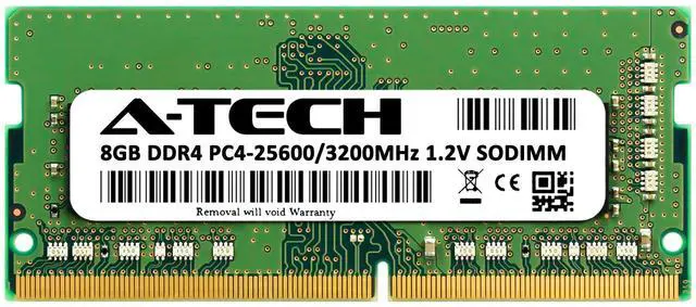 Alt view image 2 of 7 - 8GB DDR4 3200 MHz SODIMM PC4-25600 (PC4-3200AA) CL22 Non-ECC Laptop RAM Memory Module