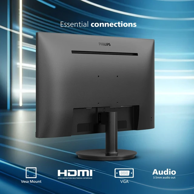 Alt view image 6 of 7 - 24 Inch Computer Monitor FHD 100Hz VA VESA Flicker-Free, 241V8LB 1920×1080 LED Monitor, 4ms GtG, Adaptive Sync, HDMI 1.4, Tilt Adjust, Low Blue Light, 4yr Advance Replacement
