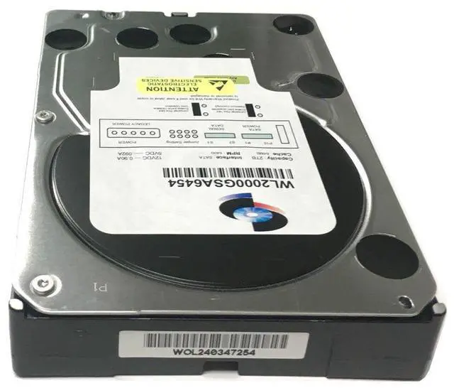 Alt view image 4 of 5 - WL 2TB 64MB Cache 5400RPM SATA III (6.0Gb/s) 3.5" Internal Surveillance DVR Hard Drive - w/ 1 Year Warranty
