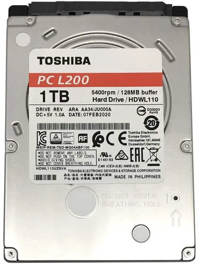Alt view image 2 of 5 - 1TB 5400RPM 128MB Cache SATA 6Gb/s (7mm) 2.5in Internal Gaming PS3/PS4 Hard Drive - 3 Year Warranty