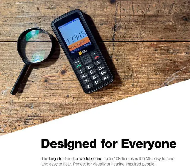 Alt view image 3 of 5 - M9 Rugged Feature Phone, 4G Basic Cell Phone with 1000mAh Battery, Waterproof & Drop-Proof, Large Buttons & Fonts, Speed Dial, 3 Card Slots, FM Radio, for T-Mobile Only