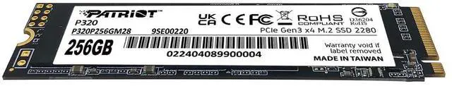 Alt view image 2 of 4 - P320 256GB Internal SSD - NVMe PCIe Gen 3x4 - M.2 2280 - Solid State Drive - P320P256GM28