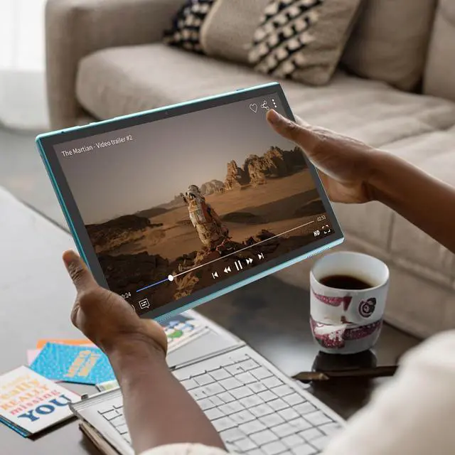 Alt view image 2 of 7 - Tablet 10 Inch Tablet With Case Stylus Android 15 Tablets 8GB RAM 32GB ROM Support 1TB Expansion 6000mah Battery 10.1" IPS HD Touchscreen 2MP+8MP Dual Camera WIFI-6 Bluetooth5.0 Tablets