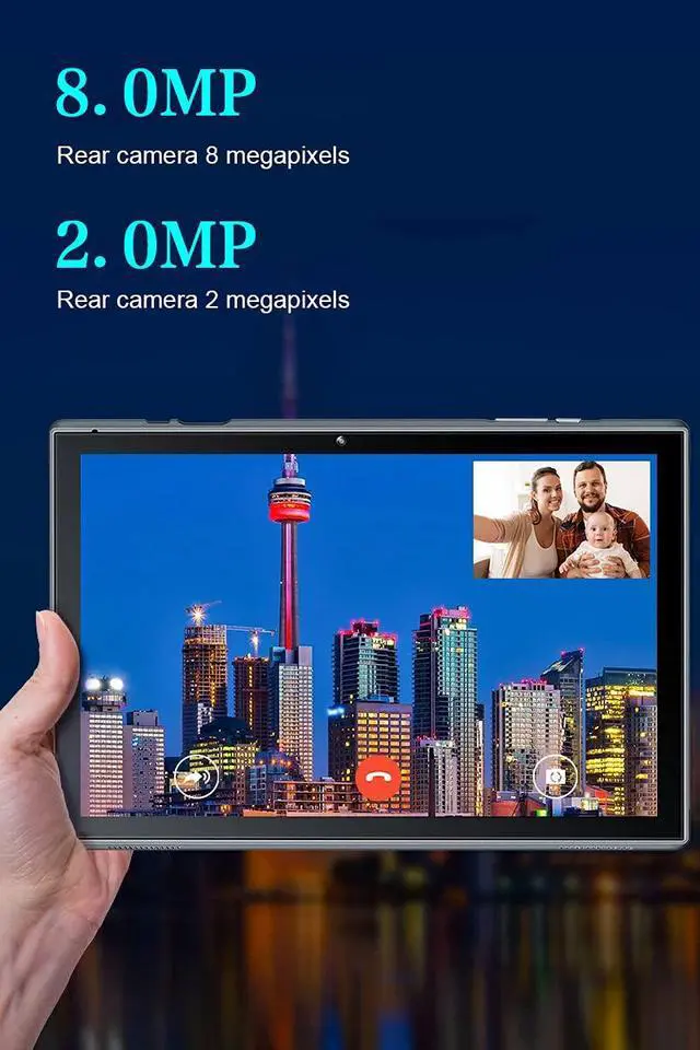 Alt view image 4 of 7 - 10 inch Tablet Android 15 Tablet PC, 10.1" Android Tablets DDR4 8GB RAM 32GB ROM 2MP+8MP Dual Camera 5G WiFi-6 BT Support 1TB Expand 10 in IPS 6000mAh Battery Powerful Performance Tablets (Gray)
