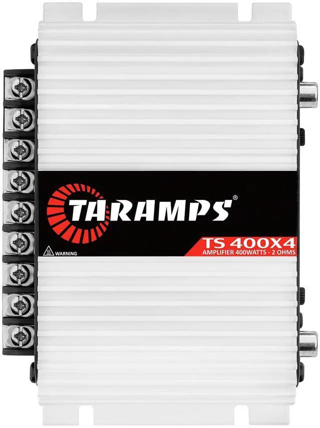 Main image of TS 400x4 400 watts RMS 4 Channels Full Range Car Audio Amplifier, 2 Bridged Channels, RCA Input Class D, Output Power, Multichannel Amplifier System, Small - TS400X4