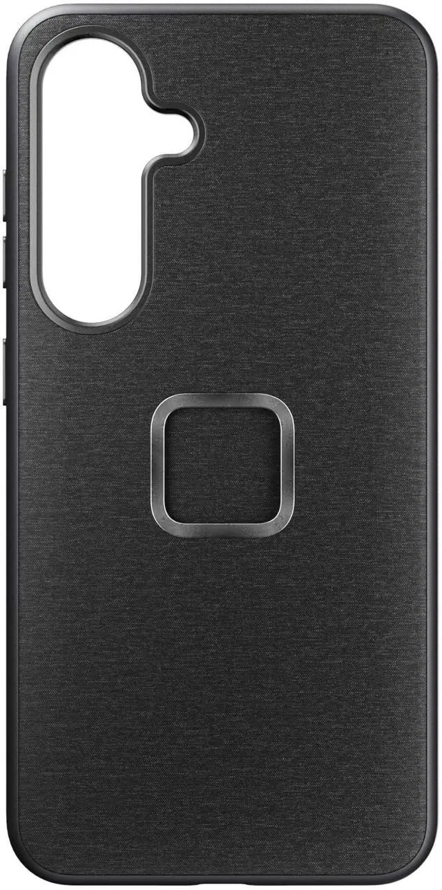Main image of Mobile Everyday Phone Case for Samsung Galaxy S25, Charcoal, Slim Profile, 6 ft Drop Protection, Weatherproof Fabric Shell, SlimLink Connects to Mobile Mounts & Gear