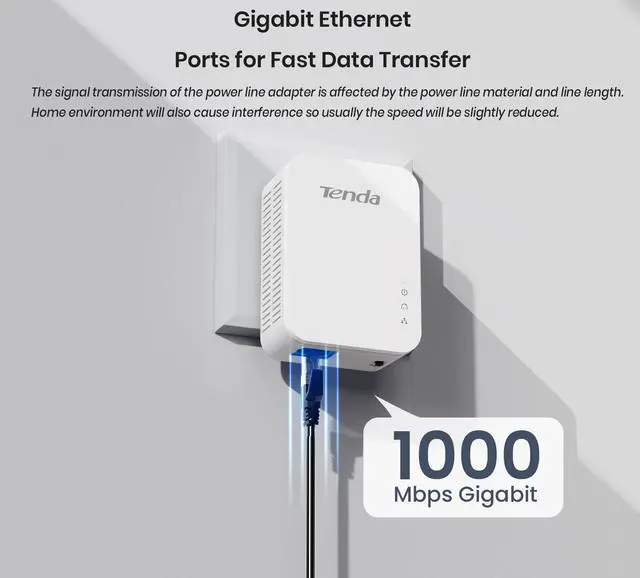 Alt view image 4 of 7 - AV1000 Powerline Adapter Kit with Gigabit Ports, Powerline Extender, Plug and Play, for HD/3D/4K Video Streaming and Gaming (PH3)