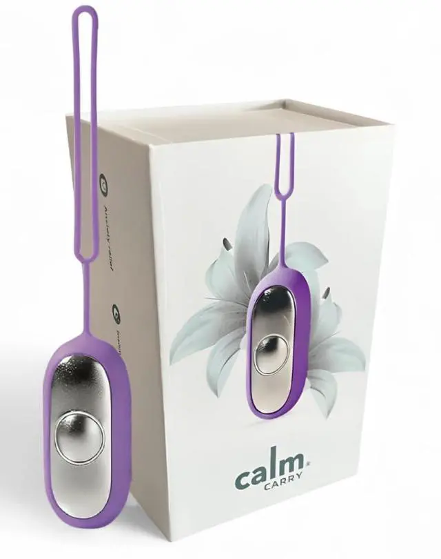Main image of Glowco Sleep Aid Device Handheld Microcurrent Relaxation Tool, Supports Calm, Focus & Gentle Relief, USB Rechargeable, Portable Wellness Device for Adults & Kids | Purple Calm Carry