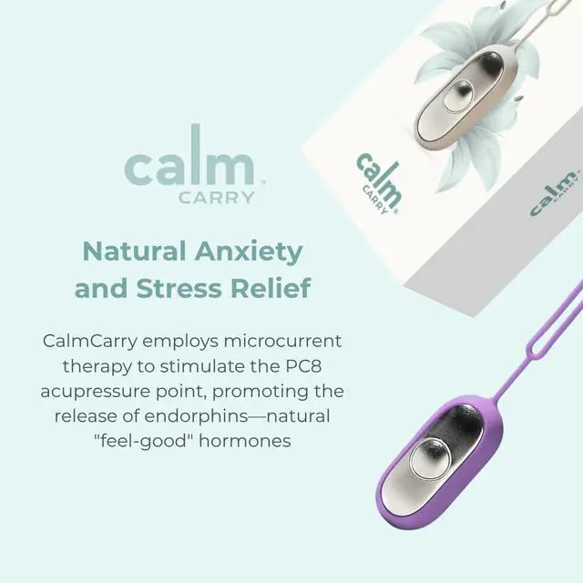 Alt view image 2 of 6 - Glowco Sleep Aid Device Handheld Microcurrent Relaxation Tool, Supports Calm, Focus & Gentle Relief, USB Rechargeable, Portable Wellness Device for Adults & Kids | Purple Calm Carry