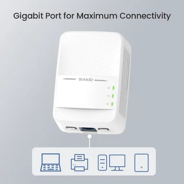 Alt view image 5 of 7 - AV1000 WiFi Powerline Adapter Kit with Gigabit Ports, Powerline Extender with AC650 Dual Band WiFi, Plug and Play, for HD/3D/4K Video Streaming and Gaming (PH10)
