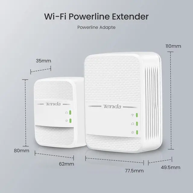 Alt view image 7 of 7 - AV1000 WiFi Powerline Adapter Kit with Gigabit Ports, Powerline Extender with AC650 Dual Band WiFi, Plug and Play, for HD/3D/4K Video Streaming and Gaming (PH10)
