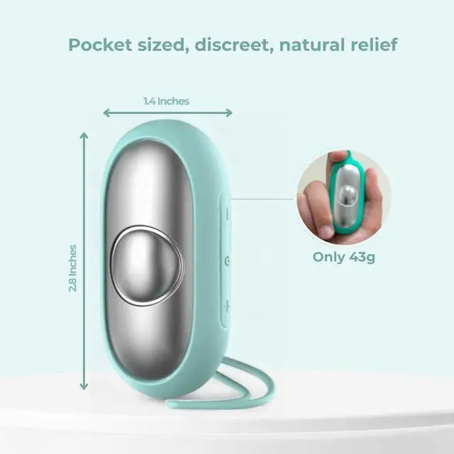 Alt view image 3 of 7 - CalmCarry Sleep Aid Device Handheld Microcurrent Relaxation Tool, Supports Calm, Focus & Gentle Relief, USB Rechargeable, Portable Wellness Device for Adults & Kids | Teal Calm Carry
