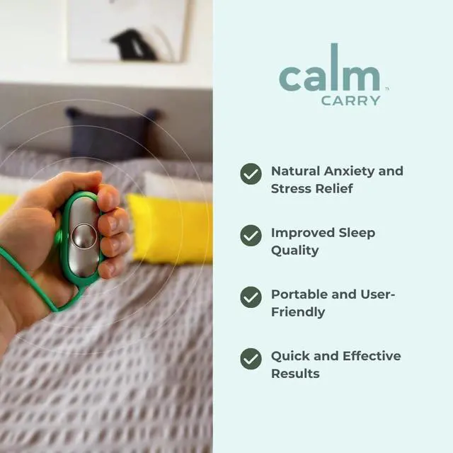 Alt view image 4 of 7 - CalmCarry Sleep Aid Device Handheld Microcurrent Relaxation Tool, Supports Calm, Focus & Gentle Relief, USB Rechargeable, Portable Wellness Device for Adults & Kids | Teal Calm Carry