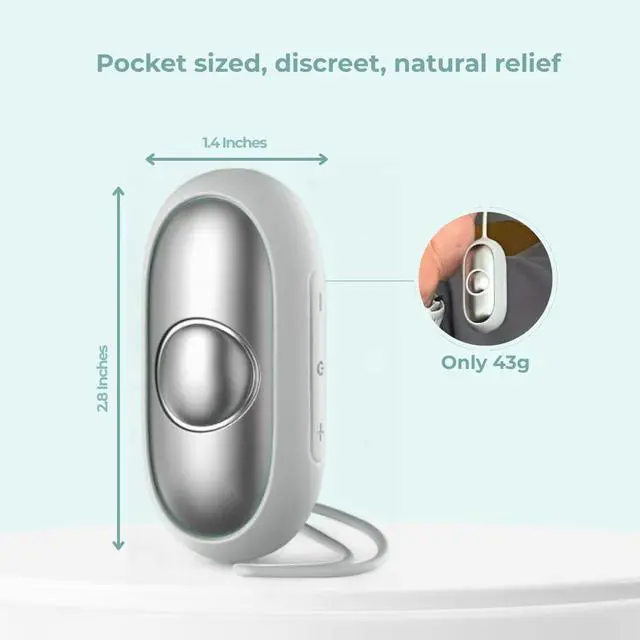 Alt view image 2 of 7 - CalmCarry Sleep Aid Device Handheld Microcurrent Relaxation Tool, Supports Calm, Focus & Gentle Relief, USB Rechargeable, Portable Wellness Device for Adults & Kids | Gray Calm Carry