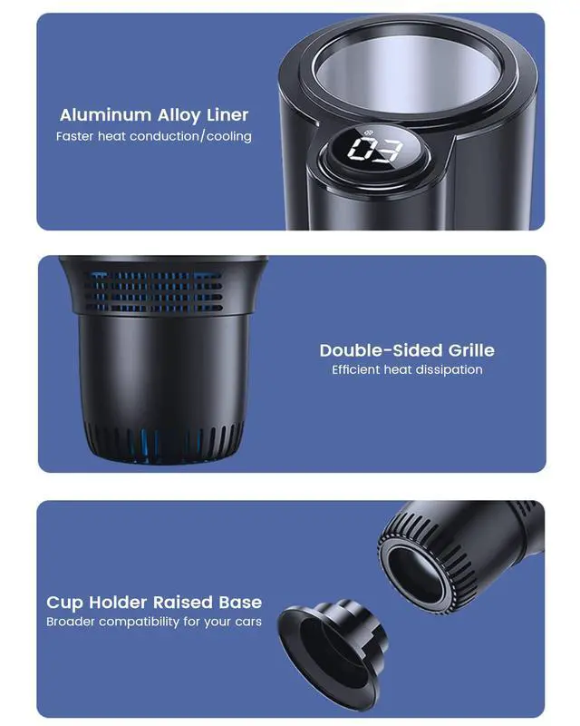 Alt view image 7 of 7 - 2-in-1 Car Cup Cooler & Warmer for Water Coffee Drinks All Year Useful, Summer Accessories of 12V Plug in Smar Cooler Cup for Car SUV Van Pickup Truck RV Vehicle Cup Holders