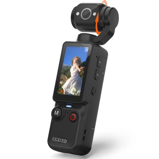 Main image of Vlogging Camera with 180° Rotating Lens, Pocket Body Camera with Audio & Video Recording,7-Hour Battery, Handheld POV Cameras with 32GB Card, Easy One-Button Recording for Travel,Daily Life
