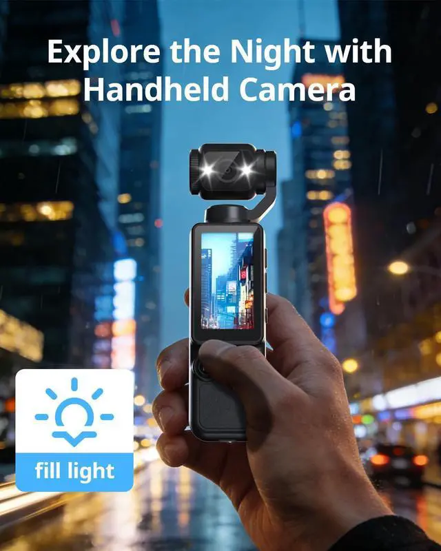 Alt view image 6 of 7 - Vlogging Camera with 180° Rotating Lens, Pocket Body Camera with Audio & Video Recording,7-Hour Battery, Handheld POV Cameras with 32GB Card, Easy One-Button Recording for Travel,Daily Life