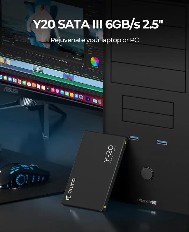 Alt view image 4 of 6 - 128GB SATA SSD 2.5 Inch Internal Solid State Drive, Read Speed up to 500MB/s, SATA III 6Gbps for Desktop Laptop NAS DIY External Drive - Y20