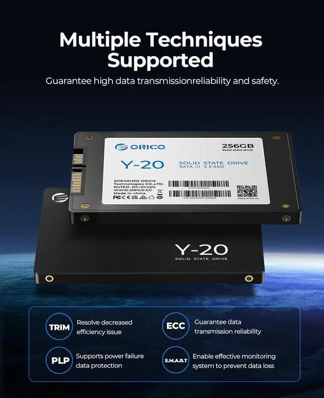 Alt view image 6 of 6 - 128GB SATA SSD 2.5 Inch Internal Solid State Drive, Read Speed up to 500MB/s, SATA III 6Gbps for Desktop Laptop NAS DIY External Drive - Y20