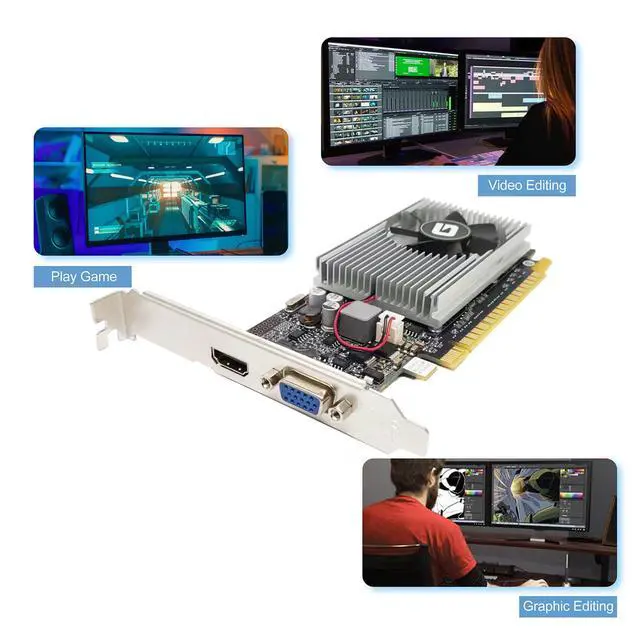 Alt view image 5 of 6 - GeForce GT 210 1024 MB DDR3 Low Profile Graphics Card, PCI Express 1.0 x16, Entry Level GPU for PC, SFF and HTPC (HDMI/VGA)