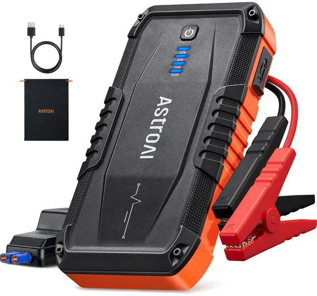Main image of S8 Car Battery Jump Starter 1500A Portable 12V Lithium Jump Box with 3 Mode Flashlight, Power Bank & Smart Jumper Cables - for 6.0L Gas and 3.0L Diesel Engines