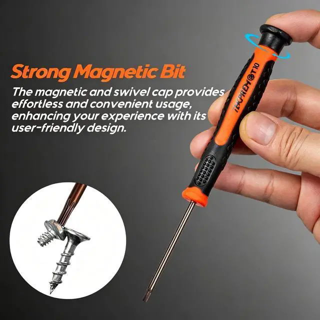 Alt view image 4 of 7 - 8 in 1 Small Torx Screwdriver Set with T3 T4 T5 T6 T7 T8 T9 T10 Torx Security Bits,Complete Star Repair Kit for Apple,Macbook,Mac mini,Xbox one, Xbox360,PS3,PS4,PS5,Computer and Pocket Knives