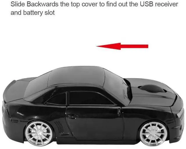 Alt view image 5 of 7 - for CL Car Mouse Wireless Sport Car Shape Laptop Desktop Computer Mouse Optical Mice 2.4GHz Nano USB with LED Headlight