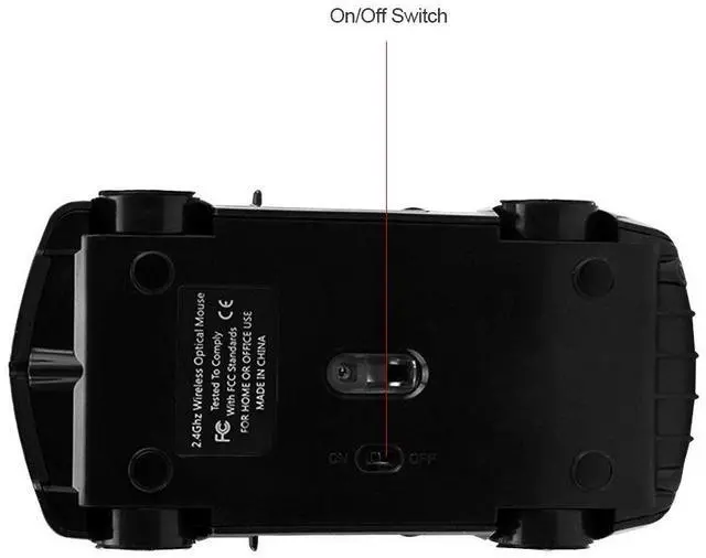 Alt view image 7 of 7 - for CL Car Mouse Wireless Sport Car Shape Laptop Desktop Computer Mouse Optical Mice 2.4GHz Nano USB with LED Headlight