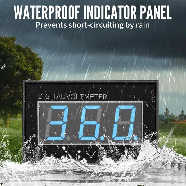 Alt view image 5 of 6 - Golf Cart Battery Meter 12V 24V 36V 48V 60V 72V, Waterproof Voltage Meter with Blue LED Digital Volt Gauge DC15-120V for Yamaha Club Car EZGO Golf Carts 1981-up, Boats, Trucks