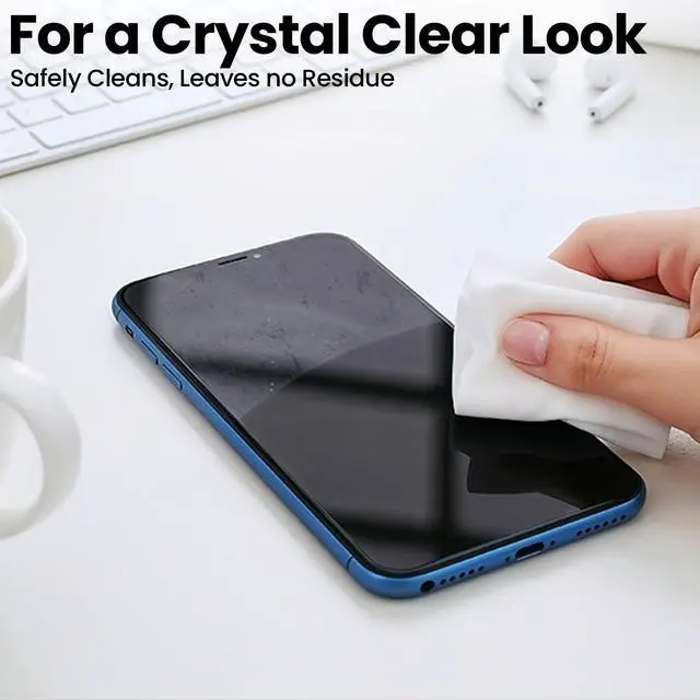 Alt view image 2 of 7 - Screen Wipes (150 Pack) - Electronic Wipes, Computer Screen Cleaner Wipes for Electronics | Computer Screen Wipes Phone Wipes & Lens Wipes for PC, Laptop, Phone, Car & More - Microfiber Included