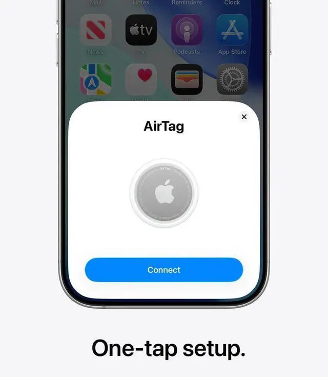 Alt view image 3 of 7 - AirTag (2nd Generation): Tracker for Keychain, Wallet, and More; Locator with Sound; Simple One-Tap Setup with iPhone or iPad; Key Finder with up to 1.5X Precision Finding Range