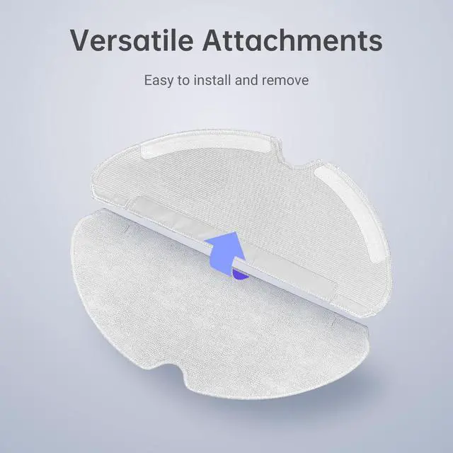 Alt view image 3 of 5 - Wet Mopping Pads Compatible with D10s Pro Robot Vacuum, Replacement Mop Cloths for Mopping Floor(2PCS)