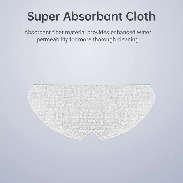 Alt view image 4 of 5 - Wet Mopping Pads Compatible with D10s Pro Robot Vacuum, Replacement Mop Cloths for Mopping Floor(2PCS)