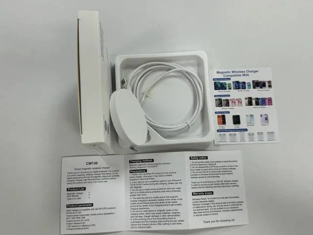 Alt view image 4 of 7 - Magnetic Wireless Magsafe Charger iPhone: Charging Pad for iPhone 17/16/15/14/13/12 Series & AirPods Pro 4-2, Strong Magnet, Dual Ports, Case-Friendly, Lightweight for Travel Home Office Desk