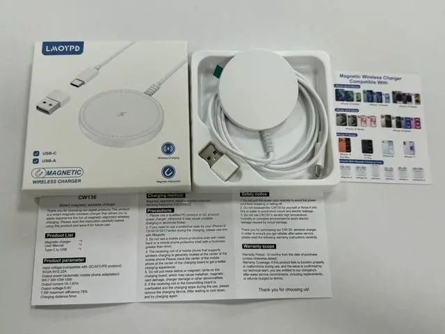 Alt view image 3 of 7 - Magnetic Wireless Magsafe Charger iPhone: Charging Pad for iPhone 17/16/15/14/13/12 Series & AirPods Pro 4-2, Strong Magnet, Dual Ports, Case-Friendly, Lightweight for Travel Home Office Desk