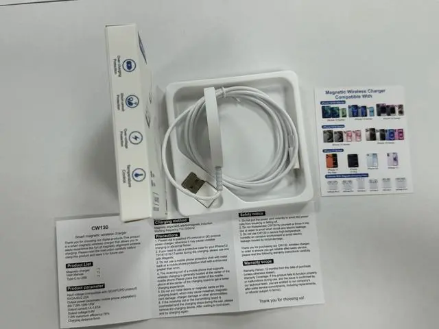 Alt view image 6 of 7 - Magnetic Wireless Magsafe Charger iPhone: Charging Pad for iPhone 17/16/15/14/13/12 Series & AirPods Pro 4-2, Strong Magnet, Dual Ports, Case-Friendly, Lightweight for Travel Home Office Desk