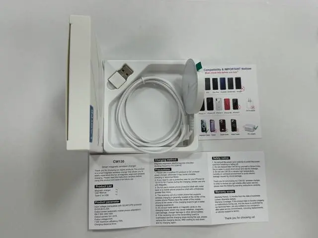 Alt view image 5 of 7 - Magnetic Wireless Magsafe Charger iPhone: Charging Pad for iPhone 17/16/15/14/13/12 Series & AirPods Pro 4-2, Strong Magnet, Dual Ports, Case-Friendly, Lightweight for Travel Home Office Desk