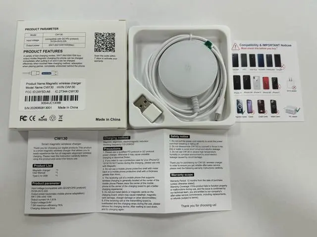 Alt view image 2 of 7 - Magnetic Wireless Magsafe Charger iPhone: Charging Pad for iPhone 17/16/15/14/13/12 Series & AirPods Pro 4-2, Strong Magnet, Dual Ports, Case-Friendly, Lightweight for Travel Home Office Desk