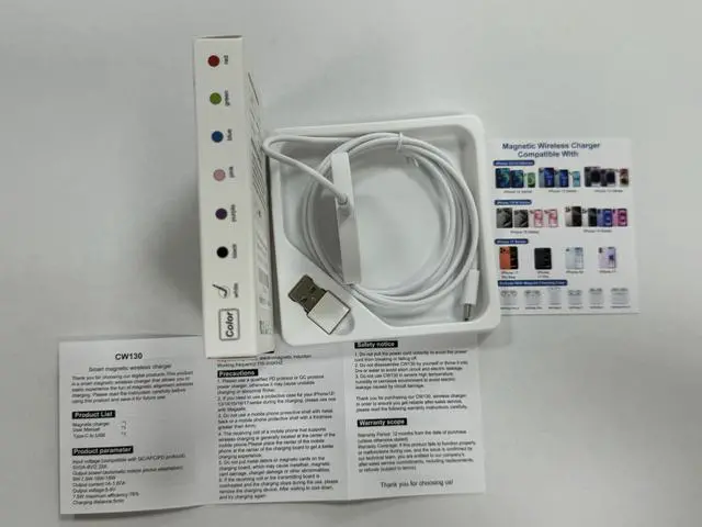 Alt view image 7 of 7 - Magnetic Wireless Magsafe Charger iPhone: Charging Pad for iPhone 17/16/15/14/13/12 Series & AirPods Pro 4-2, Strong Magnet, Dual Ports, Case-Friendly, Lightweight for Travel Home Office Desk