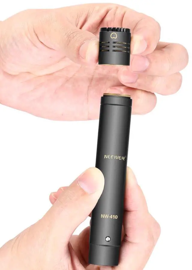 Alt view image 3 of 6 - 2-Pack Pencil Stick Condenser Mic with Interchangeable Omni Cardioid and Super Cardioid Capsules Foam Windscreens Mic Clip and Carrying Case for Acoustic Woodwind Instruments