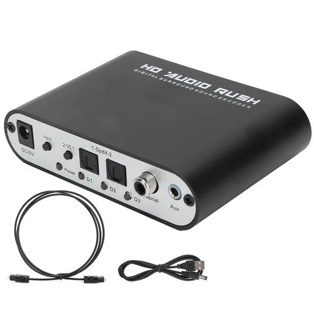 Alt view image 6 of 7 - Audio Decoder, DTS/AC-3 to Analog, Optical, Coaxial, USB, 6 Channels, ABS Material, Coaxial, Plug Mount, Hilitandr1eufcoabp876-11