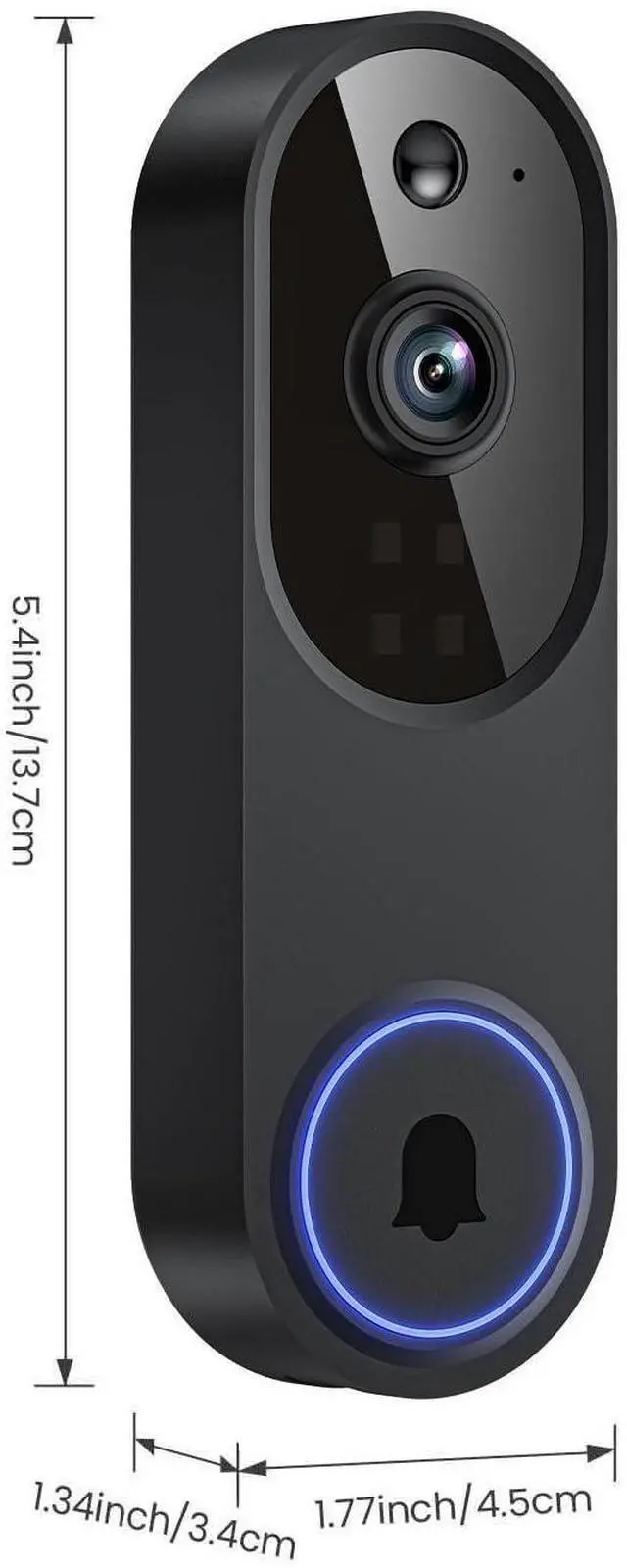 Alt view image 6 of 7 - Video Doorbell Camera, Wireless Security Camera, 1080p, Battery Powered, AI Motion Detection, Night Vision, Two-Way Audio, Cloud Storage, 2.4 GWi-Fi, for Visitor, Baby Monitor