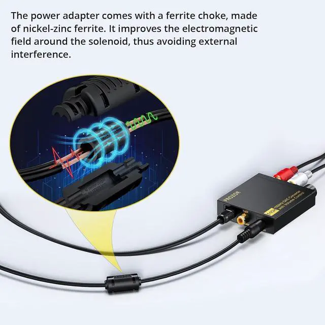 Alt view image 5 of 7 - DAC Converter 192Khz Digital to Analog Audio Decoder with Volume Control Support 5.1CH DTS Dolly-AC3 Coaxial SPDIF Toslink Optical to RCA Adapter for HDTV Blu-ray DVD PS3 Home Cinema System